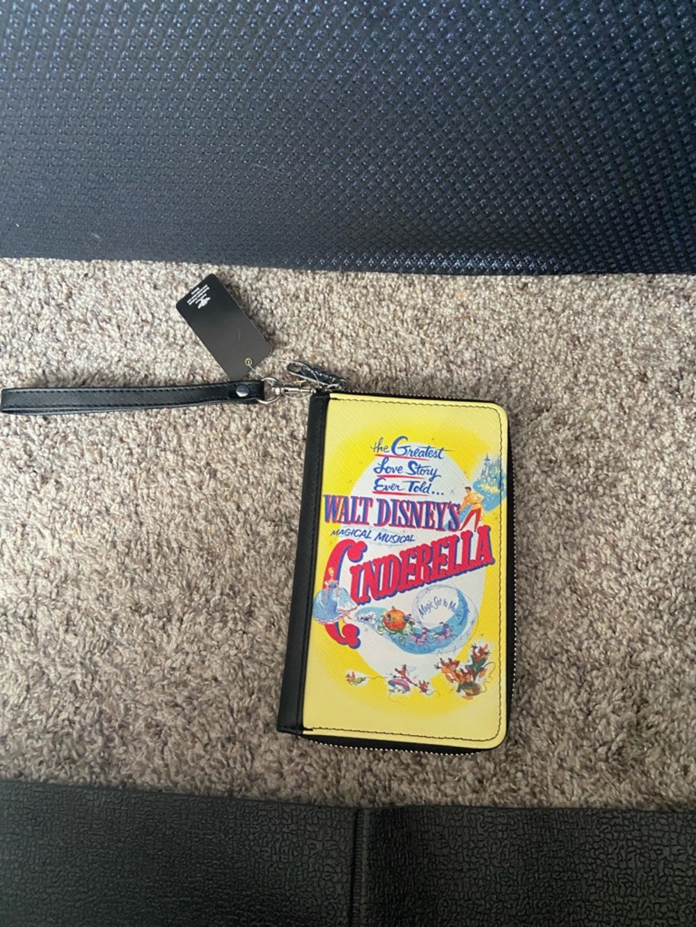 Disney Cinderella Yellow Wristlet Phone Wallet with Strap